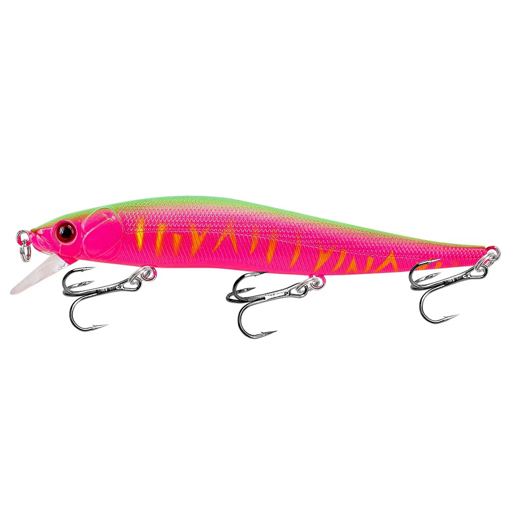 1Pcs Fishing Lure 115mm/14g Minnow Crankbait Wobblers 3D Eyes Perch Artificial Bait Pike Carp Bait Swim Bait Fishing Pesca