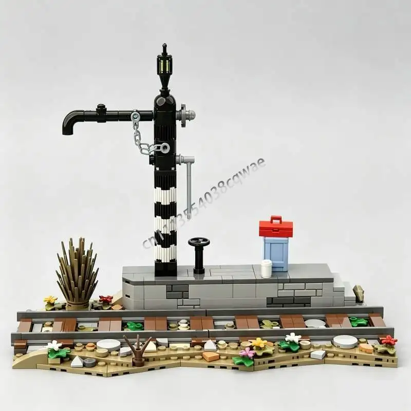 261-teilige Wasserstation für Züge MOC Kreative Eisenbahn-Bausteine Individuelles Puzzle-Zugmodell DIY Montage-Spielzeug Sammlerstück Geschenk