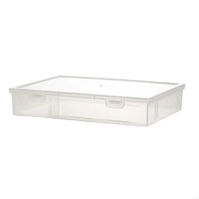 Y5LB Stackable Clear Storage Box Large Capacity Document Organiser Space Saving File Container for Desk Cabinet Organization