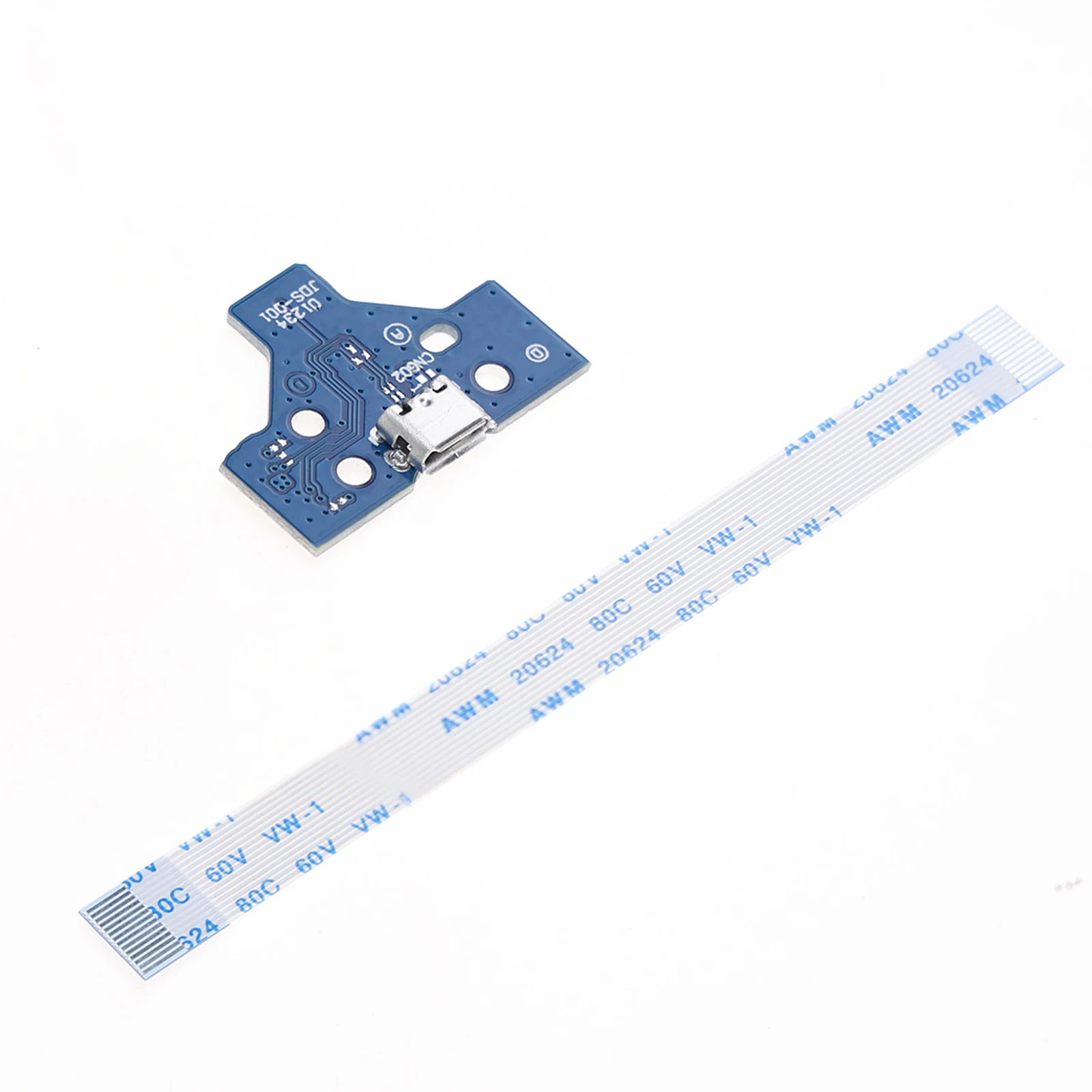 

1PC USB Charging Port Socket Circuit Board for PS4 Controller 14Pin JDS 001 with Flex Ribbon Cable