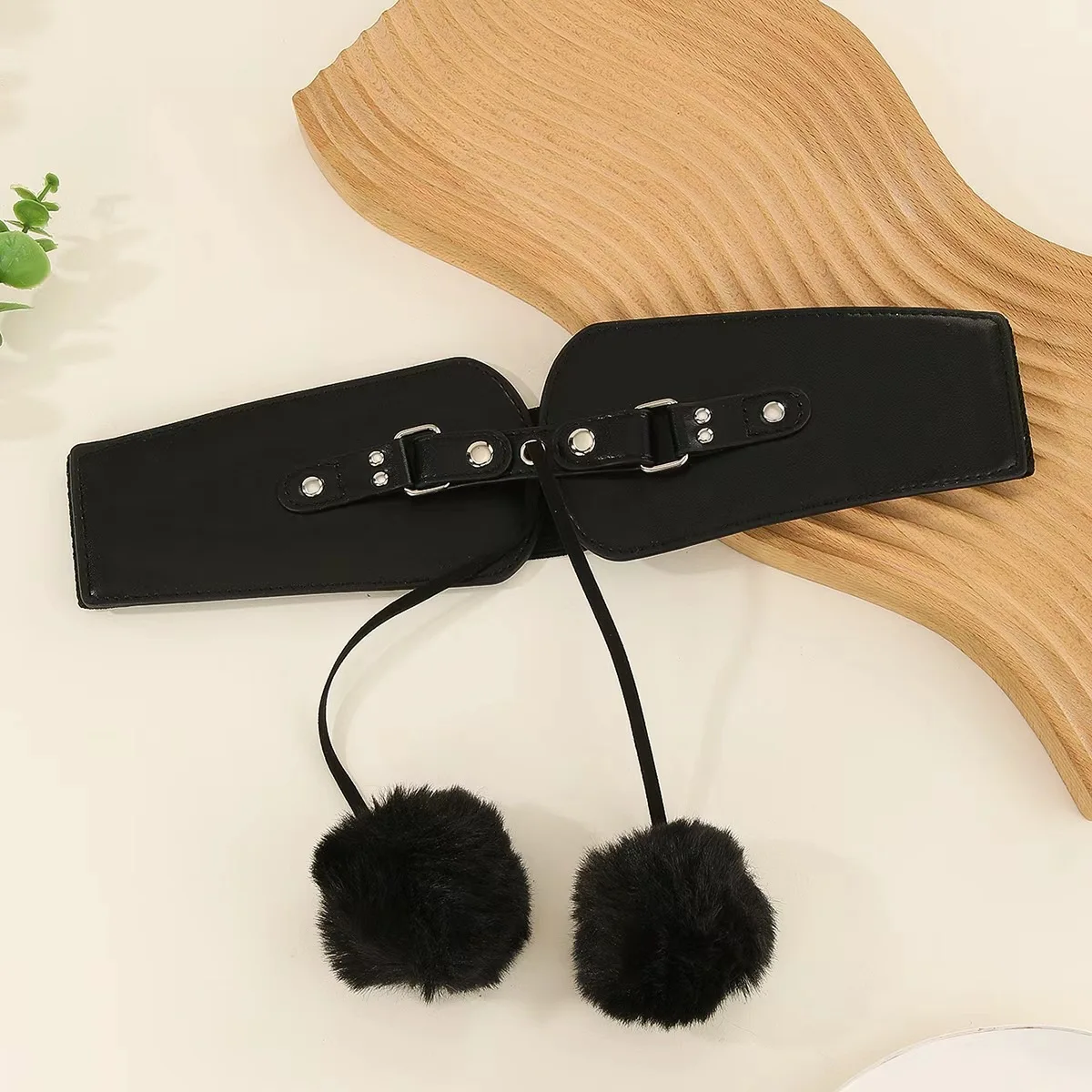 2026 Fashion Ladies Elastic Wide Waist Seal Dress Coat Sweater Suit Decoration Corset Belts for Women Hairball Strap Waist Cover