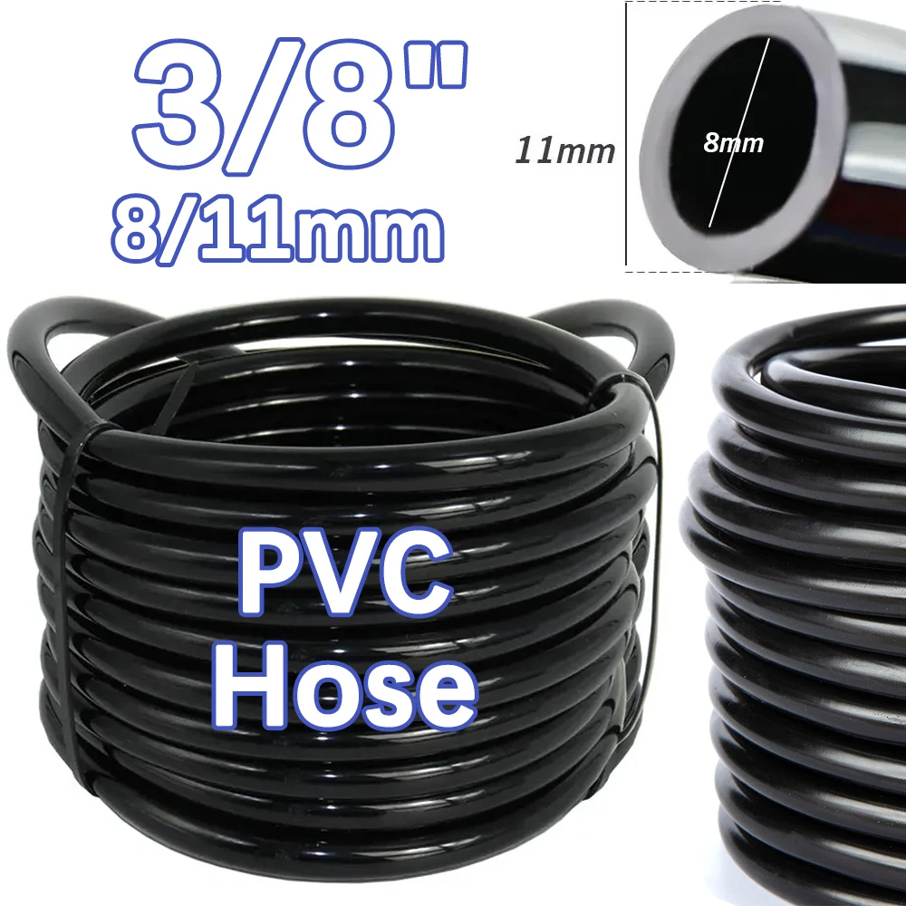 

10m-30m 3/8" 8/11mm PVC Hose Tubing DIY Drip Sprinkler Watering System Garden Irrigation Supplies Lawn Potted Plant Greenhouse