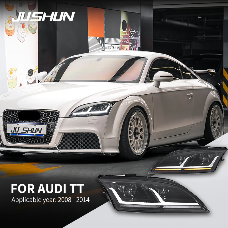 Car Headlights For Audi TT Headlight 2008-2014 LED DRL Projector Front Headlamp Brake Turn Signal Lamp Automotive Accessories Plug And Play