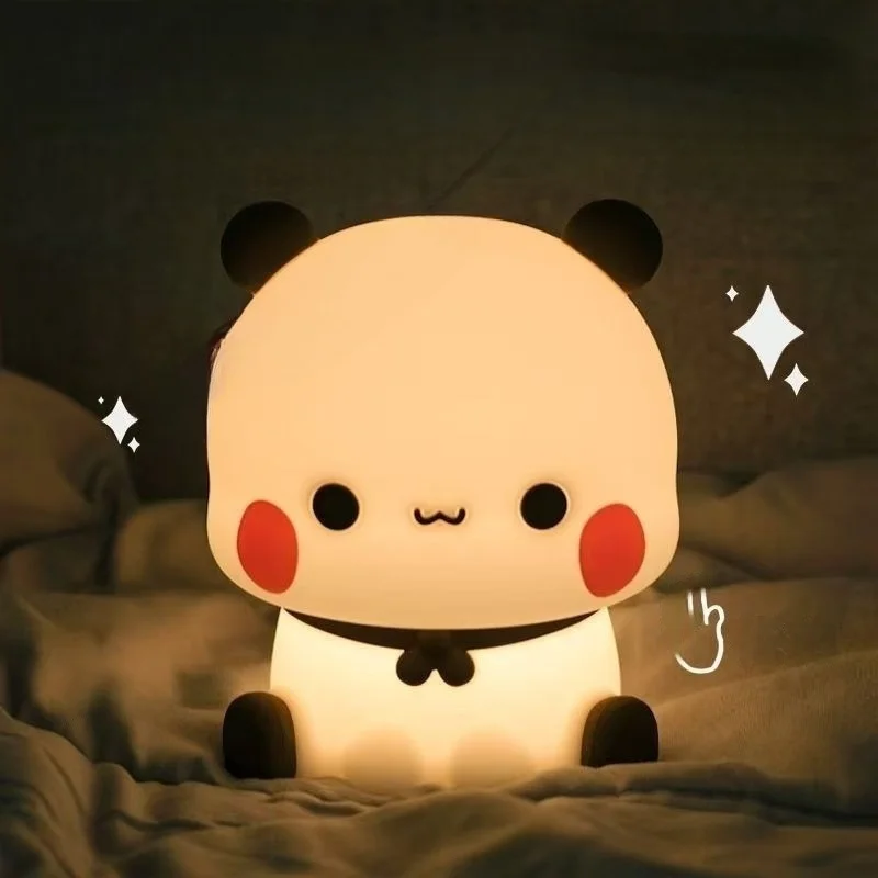 Panda Led Night Light Lamp Cute Cartoon Pat Lamp Animal Bedroom Decorative Living Room Dolls Gifts kids Baby Night light