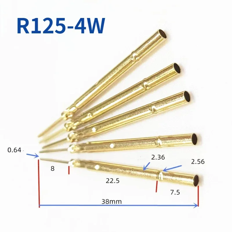 100PCS/bag R125-4W Test Probe 2.36mm Winding Needle Sleeve Snap Ring Height 7.5mm Length 38.3mm Test Needle Sleeve