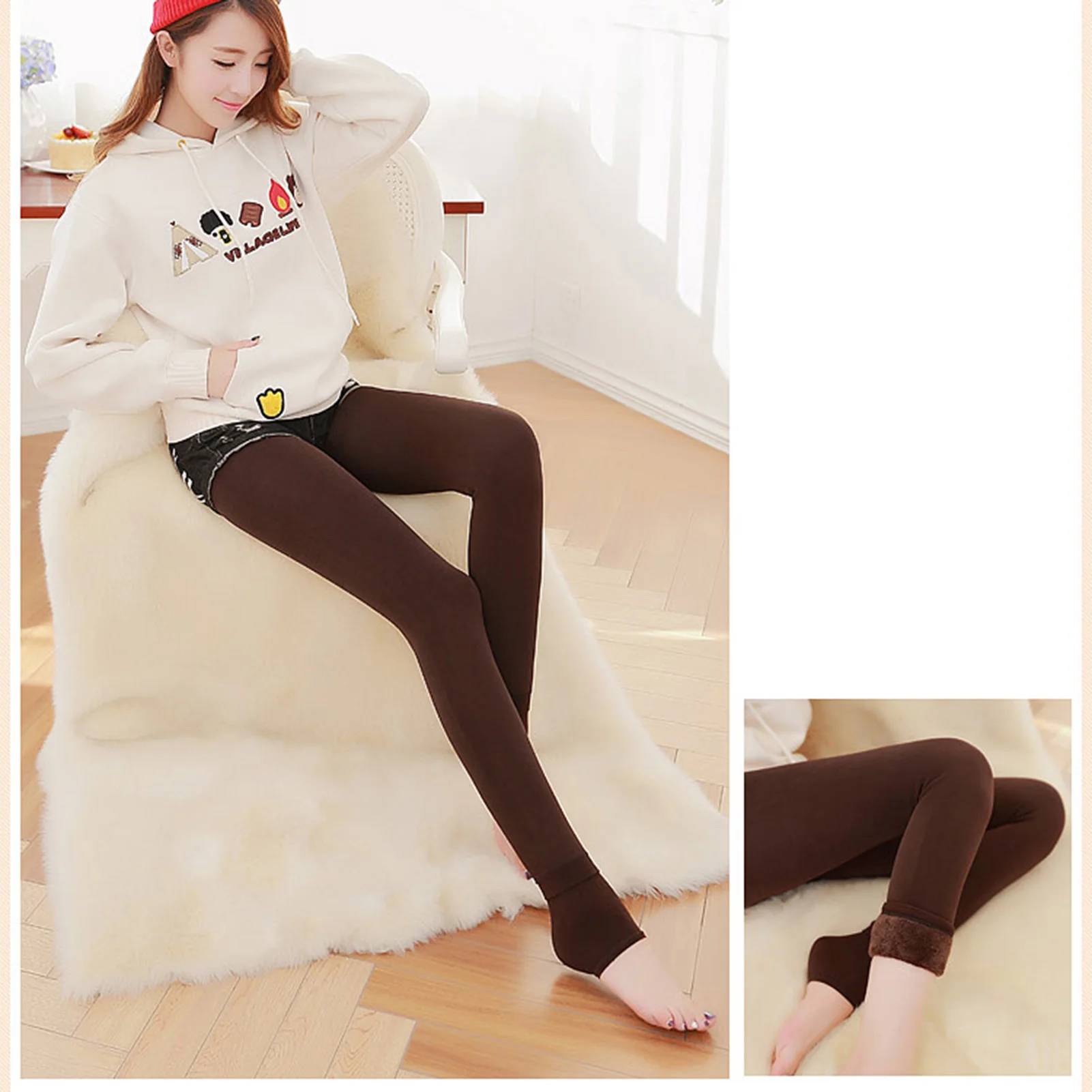 Silk Pearl Velvet Warm Sheer Tight Durable Wear Comfortable Fabric Pants for Friends Family Lover Gift