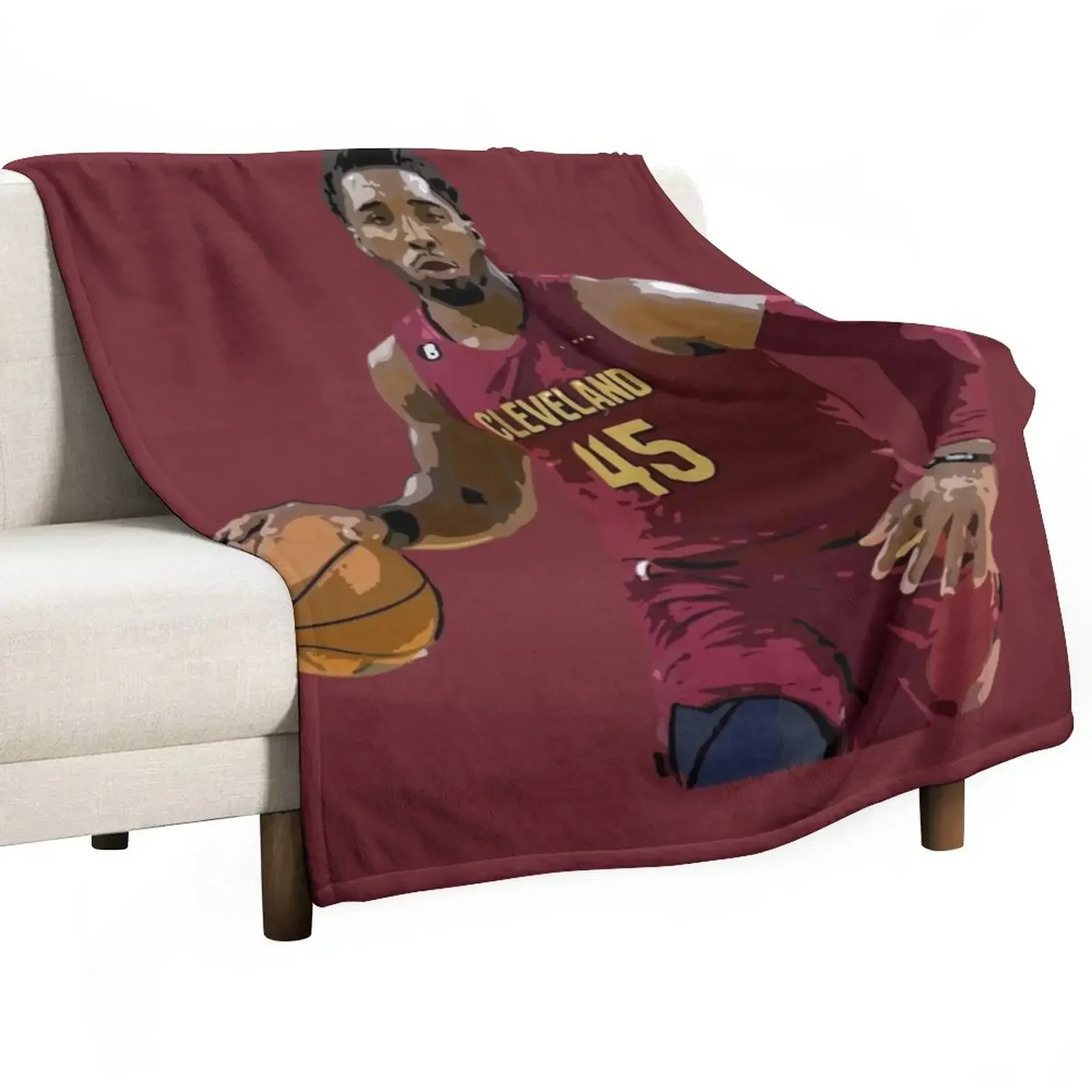 Donovan Mitchell Throw Blanket Moving Plaid Blankets