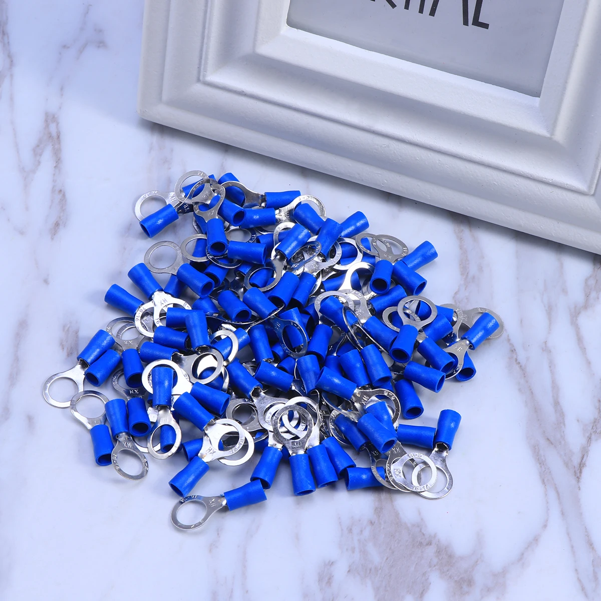

100 pcs Round Wire Terminals Crimp Connectors Spade Set Heat Shrink Tubing Weather Resistant Corrosion Protection Electrical