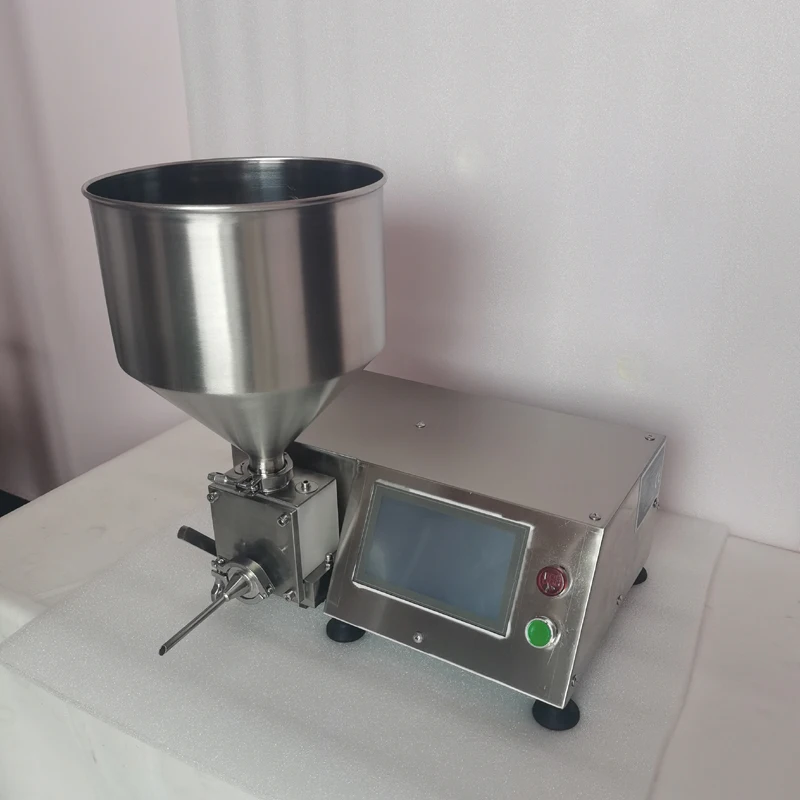 Stainless Steel Desktop Manual Puff Filling Machine for Cream Chocolate Jam Bread Pastry Manual Filling Food Processing Equipmen