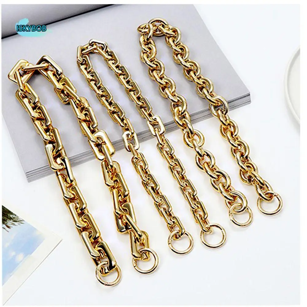 

Gold Crossbody Chain Shining Handbag Accessory Replaceable Shoulder Bag Handle Metal Bag Strap Hardware Bag Belt Purse Chain