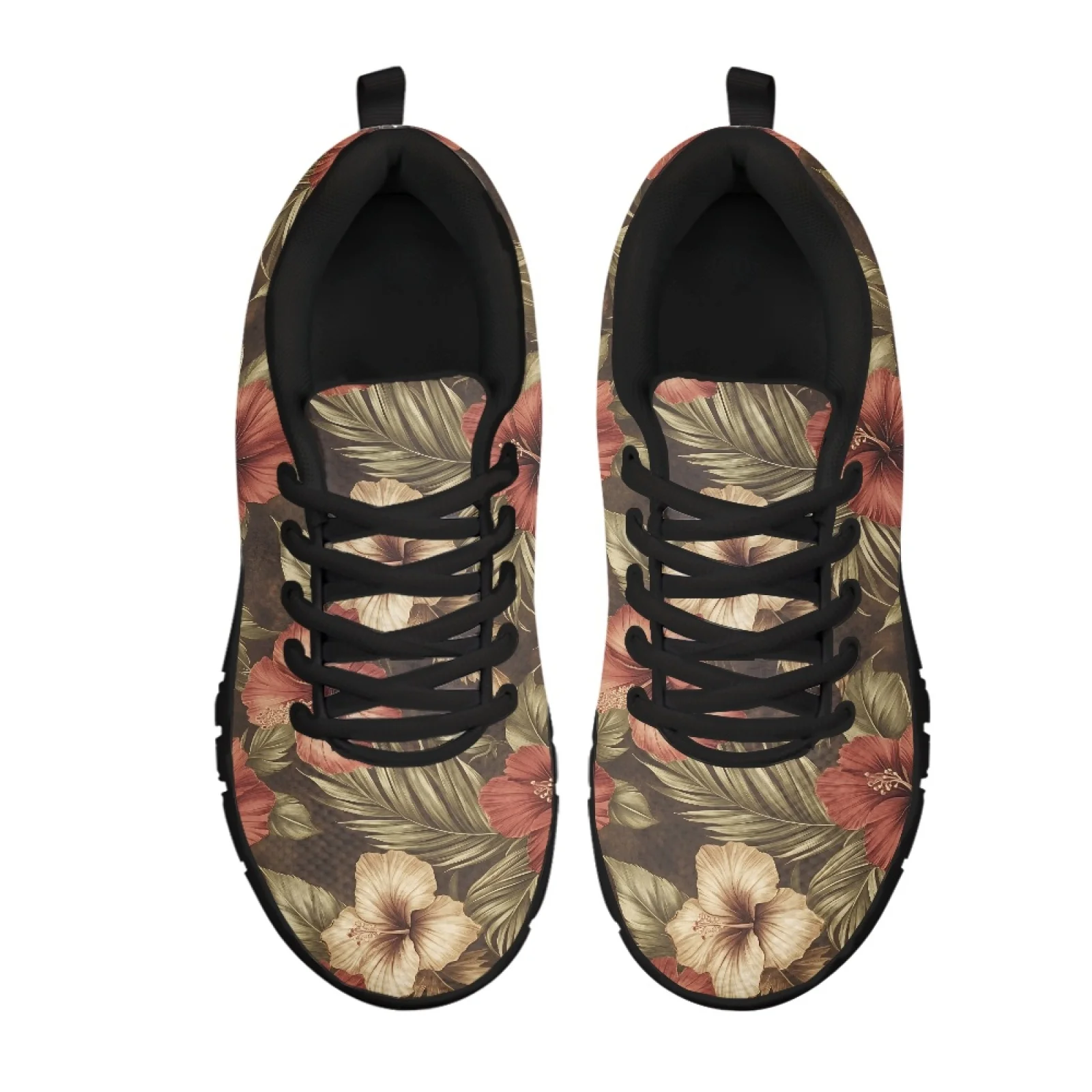 Coloranimal Floral Print Men Healthcare Worker Sneakers Durable Womens Sneakers Running Athletic Shoes for Travel