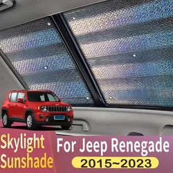 Sunroof Sunshade Suitable For Jeep Renegade 2015~2023 2016 2017 2018 Car Panoramic Roof 2X Heat Shield Window Sunshade Anti-UV