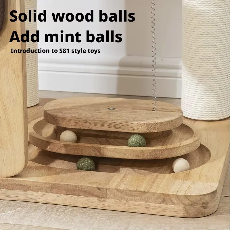 Climbing Frame Cat Tree Sisal Wood Eco-Friendly Carton Jumping Platform Four Seasons Universal Papyrus Woven Cat Nest