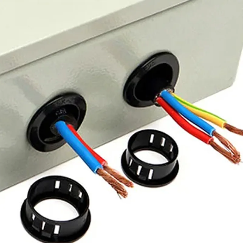 Round Plastic Snap-on Wire Grommet Computer Desk Wire Hole Cover Wire Inlet Outlet Seal Ring Hole Plug Cable Protector