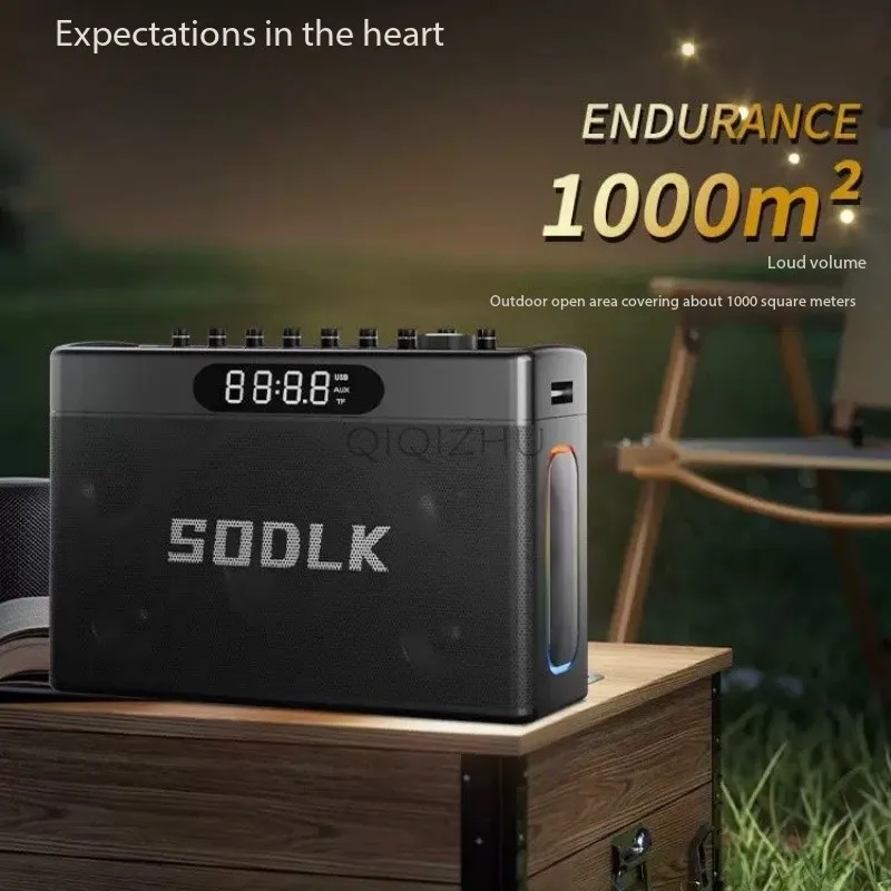 SODLK S1127 Plus 300 واط سماعة لاسلكية تعمل بالبلوتوث المتكلم مع شاشة عرض أداة التحكم عن بعد وظيفة تعديل صدى