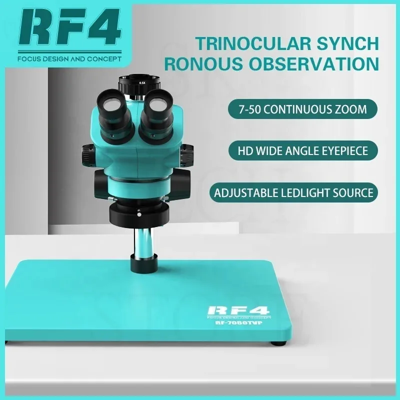 Новый ремонт медицинская студенческая практика объектив инвертированный горячая Распродажа RF7050TVP микроскоп большая база 7-50x прозрачный микроскоп