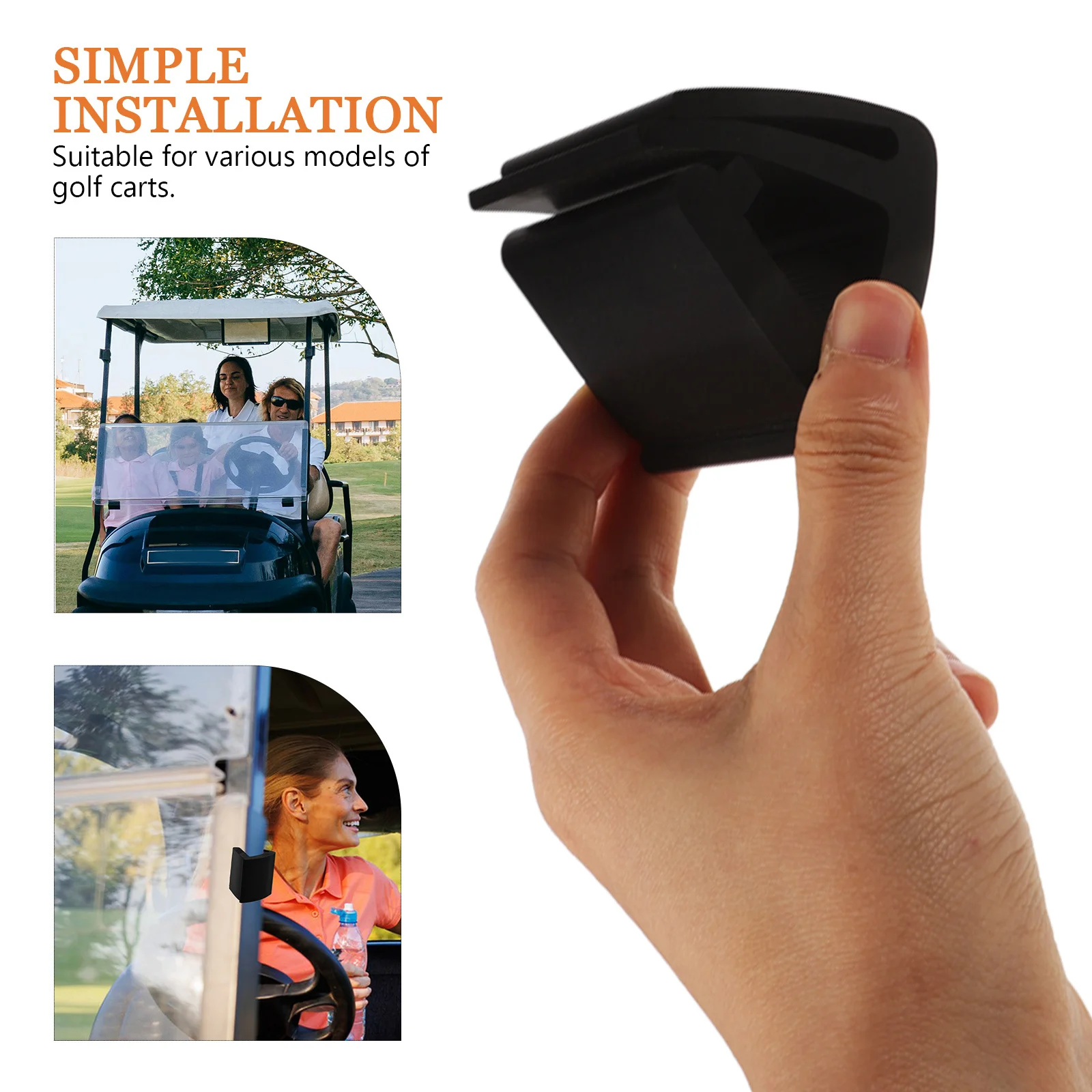 مشابك تثبيت الزجاج الأمامي لعربة الجولف، مطاطية متينة، زجاج سيارة عالمي للنادي، إعداد سريع، توافق واسع