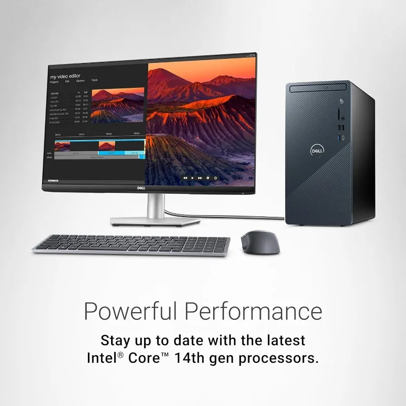 Inspiron 3030 Desktop - Intel Core i7-14700 Processor, 16GB DDR5 RAM, 1TB SSD, Intel UHD 770 Graphics, Windows 11 Pro,