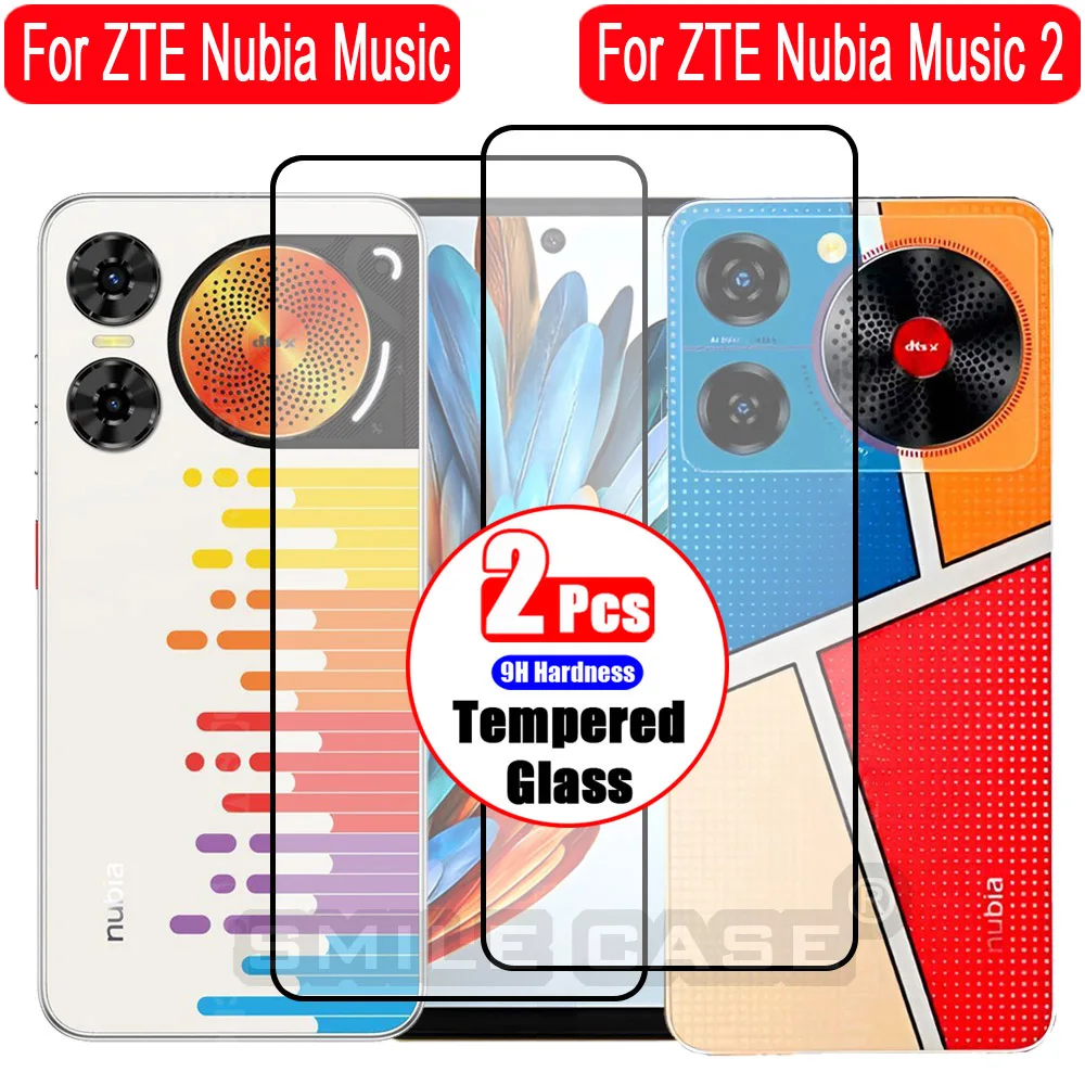 Phone screen protector 2-piece set for ZTE Nubia Music/Nubia Music 2, high-definition/scratch resistant/wear-resistant