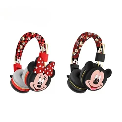 Cartoon Mickey Minnie Bluetooth Headsets Game Doodle Wireless Headphones Earphones Mic For Kids Boy Girl Gifts Support TF Card