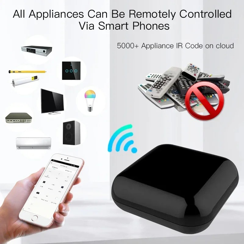 MOES wifi RF Ir Univerzális Zárkózott Számvevő RF appliances appliances tuya smare Élet app Igealak vezérlő Át alexa Google kereső haza