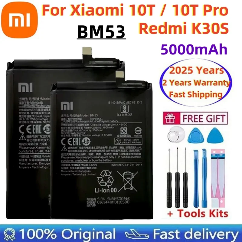 

Сменный аккумулятор BM53 для Xiaomi 10T 10T Pro Mi 10T, 100% мАч