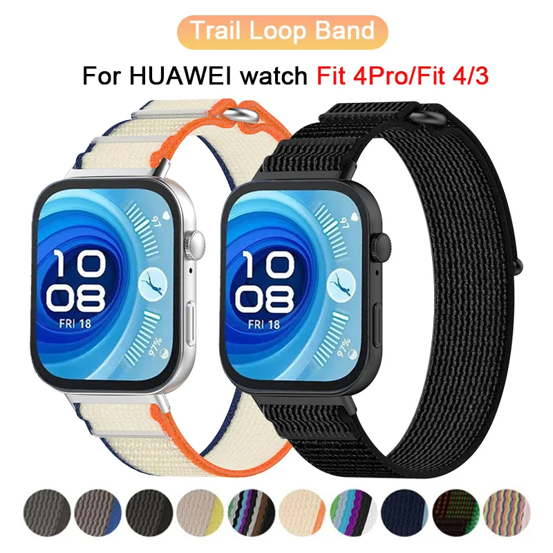 Trail Loop Band für Huawei Watch Fit 4 Pro Armband Sport Nylon Ersatzgürtel Armband Correa für Huawei Watch Fit 4/3 Band