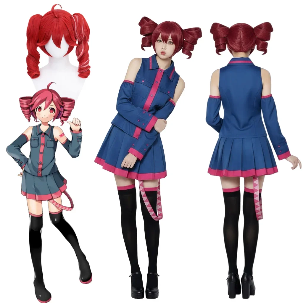 アニメカサネテトコスプレ衣装ウィッグハロウィンパーティースーツ