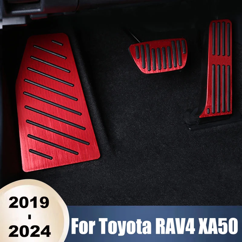 Car Pedals Cover For Toyota RAV4 RAV 4 XA50 2019 2020 2021 2022 2023 2024 Fuel Brake Footrest Pads Plate protection Accessories