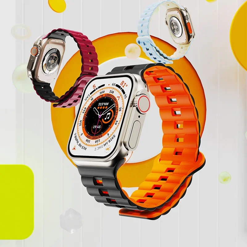 حلقة مغناطيسية لحزام الساعة ، سوار سيليكون ، سلسلة iWatch 10 ، 9 ، 5 ، SE ، 7 ، 6 ، 8 Ultra ، 44 ، 40 ، 45 Apple ، 41 46 ، 42 من من من من 49