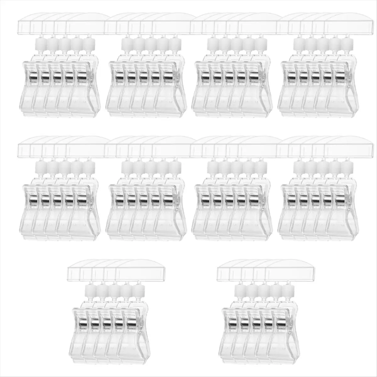 A178K 50 PCS ,Sign Holder Clamp Clear, Price Sign Clip Rotatable Food Signs Holder Stand, Double Display Tag ClipsSPECIAL OFFER
