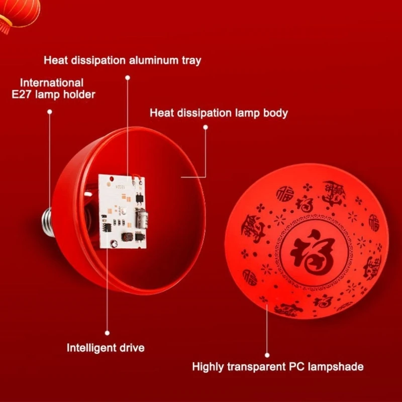 

Многократное изменение цвета для китайского Нового года с дизайном символов Фу и водонепроницаемым применением
