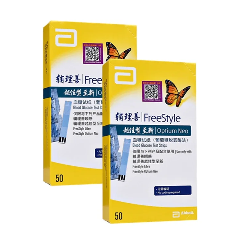 Tiras reactivas Abbott Freestyle Optiums Neo 50/100/250 Uds. Monitor de azúcar en sangre para Diabetes (exp: último)