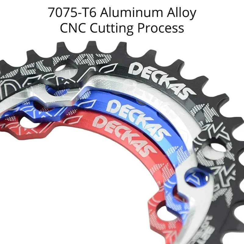 DECKAS Narrow Wide Chainring 104 BCD with Bolts 32/34/36/38T MTB Chain Ring Round coroa 104bcd 38 36 Teeth 8v 9v 10v 11v 12v