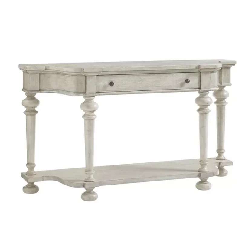 

American minimalist modern solid wood foyer cabinet, retro vintage foyer table