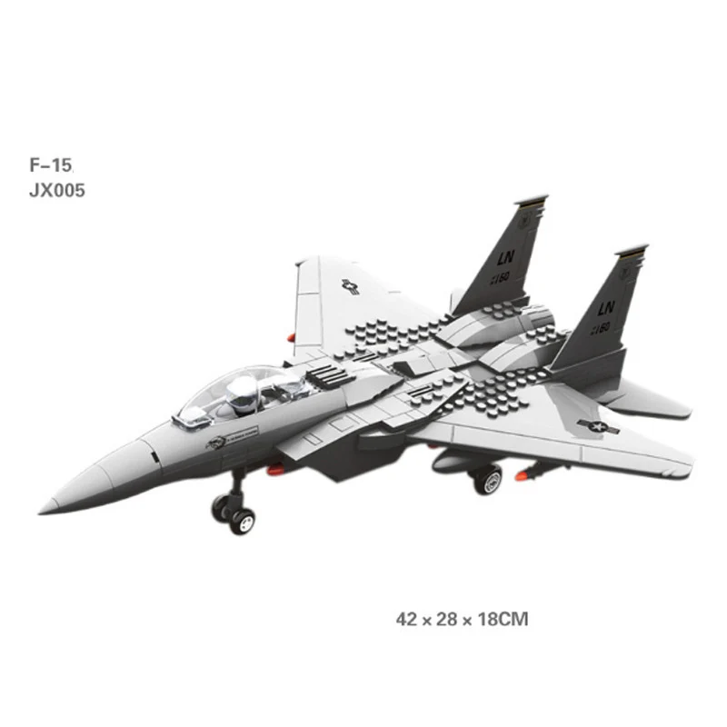 

United States Modern Military Vehicle F-15 Fighter Model Building Block WW2 Army Figures Brick Eagle Jet-Fighter Toys For Gifts