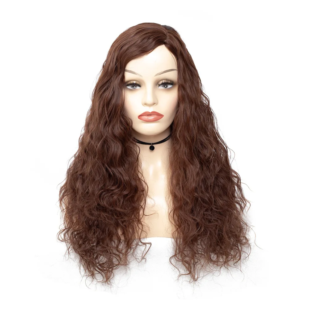 Synthetic Middle Part Fluffy Long Afro Curly Wig for Women Heat Resistant Fiber Hair Daily Party Cosplay Hairpiece
