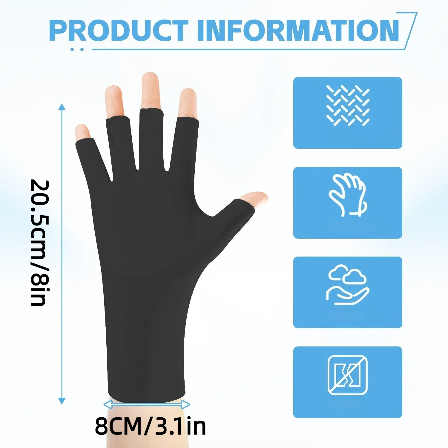 Summer Ice Silk Half Finger Gloves for Women Breathable Thin Fingerless Sun Protection Mittens for Outdoor Riding And Driving