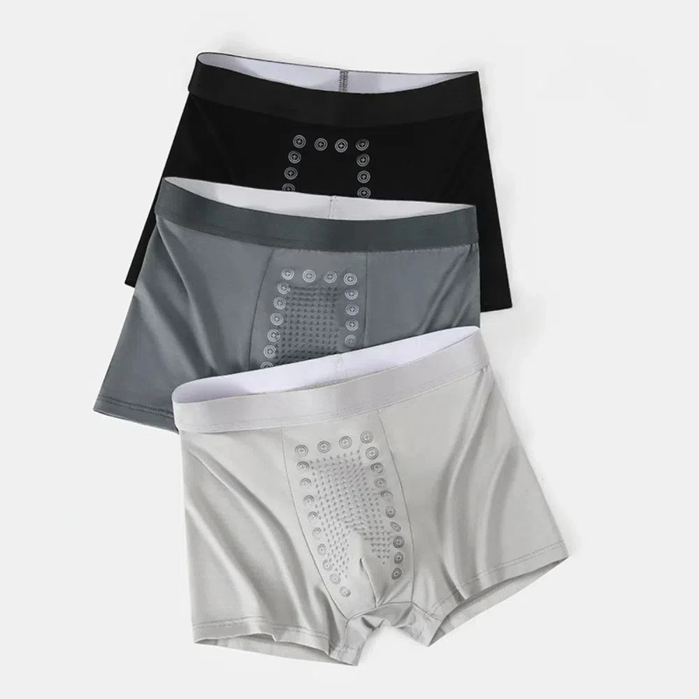 3Pcs 간단한 모달 남자 복서 통기성 란제리 원활한 복서 반바지 팬티 속옷 남성용 남성용 속옷