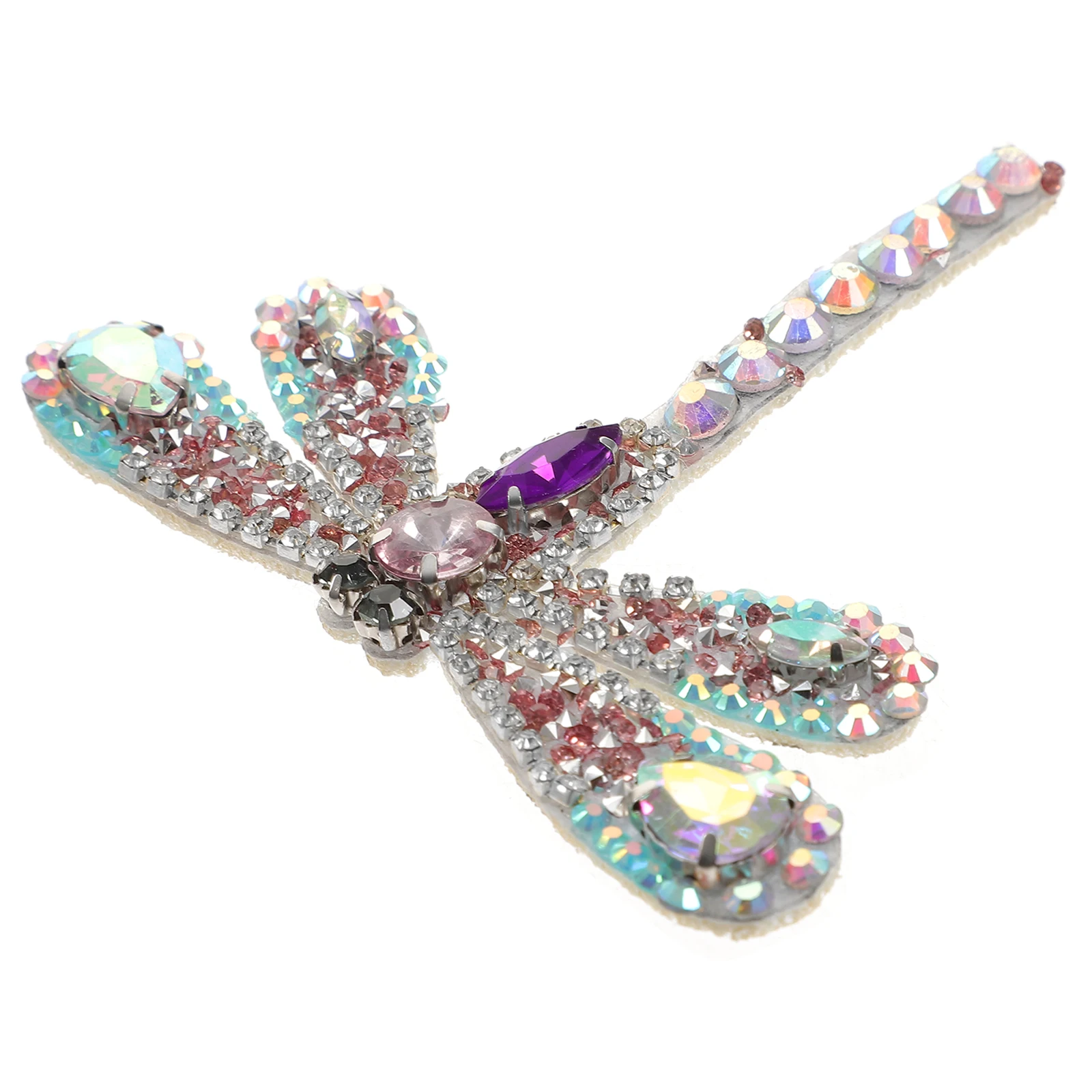 

Rhinestone Shoe Flower Appliques 8.3x9.8cm AB Patch for Wedding Dress Shoes Bags Decor Clothing Accessories