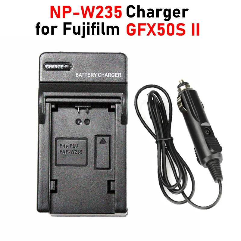 GFX50S II Battery Charger with Car Charger BC-W235 Charger for Fujifilm GFX50S II GFX50SII Charger