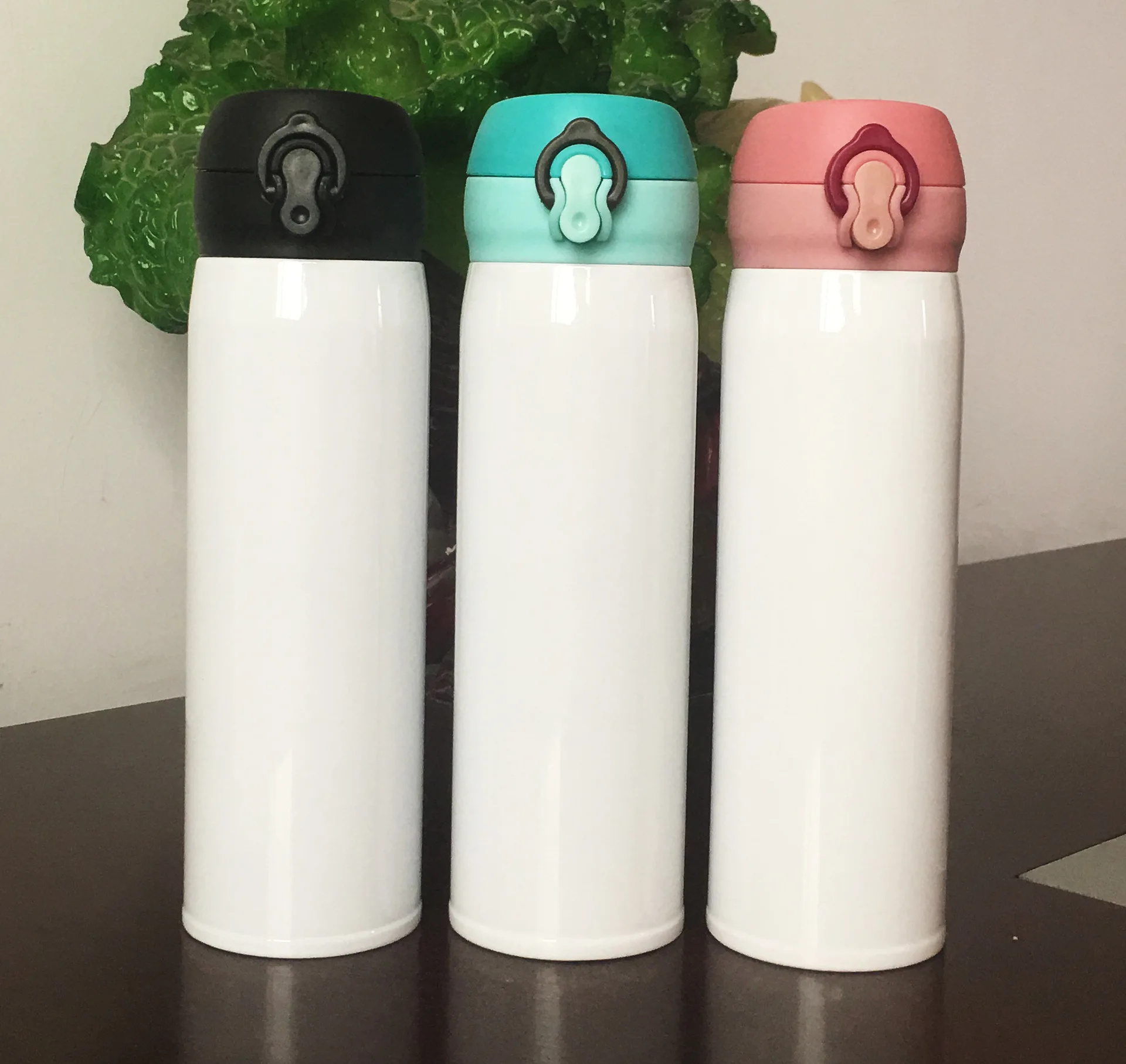 2Pcs Sublimation Thermos Cup Blank Printed 304 Stainless Steel Water Cup Travel Sports Cup Holiday Surprise Customized Gift