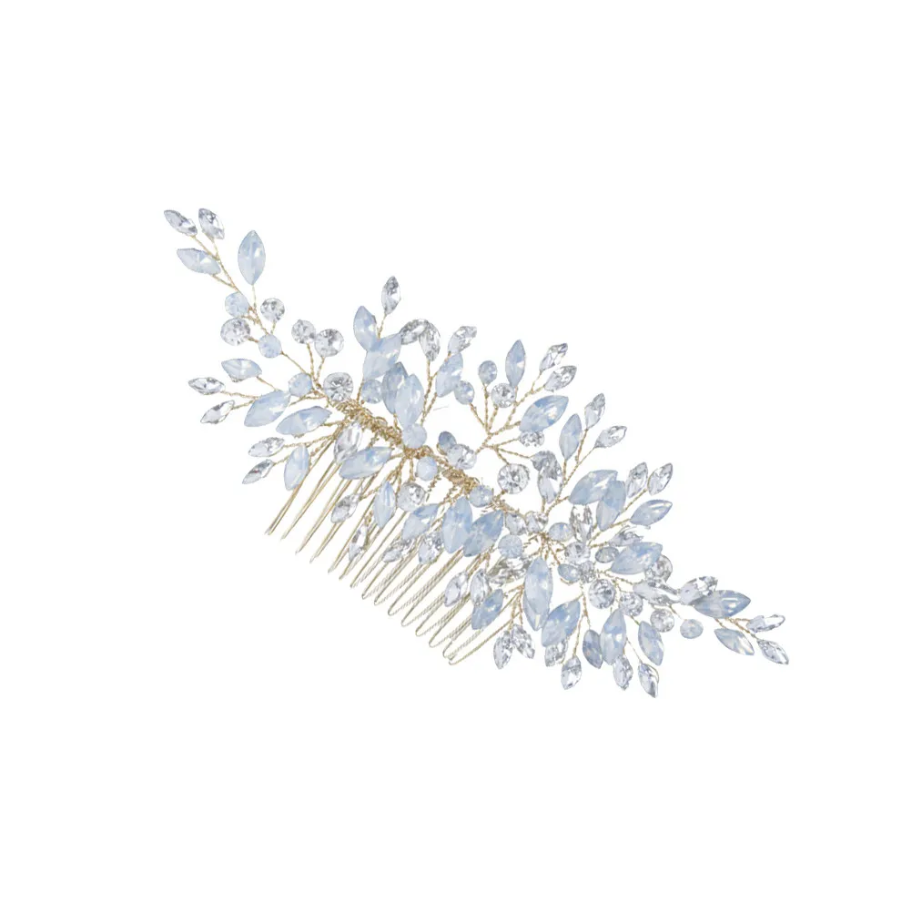 

Гребень для волос невесты со стразами, элегантный свадебный головной убор, реквизит для фотосессий, шикарные аксессуары для волос для женщин и дам