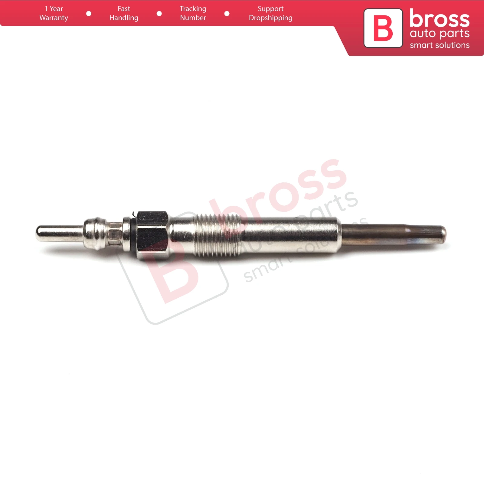 Bross Auto Parts BGP26 1 Piece Heater Glow Plugs GX93, N10140101, GN855 for Audi VW Seat Skoda Ford Volvo Renault Fast Shipment