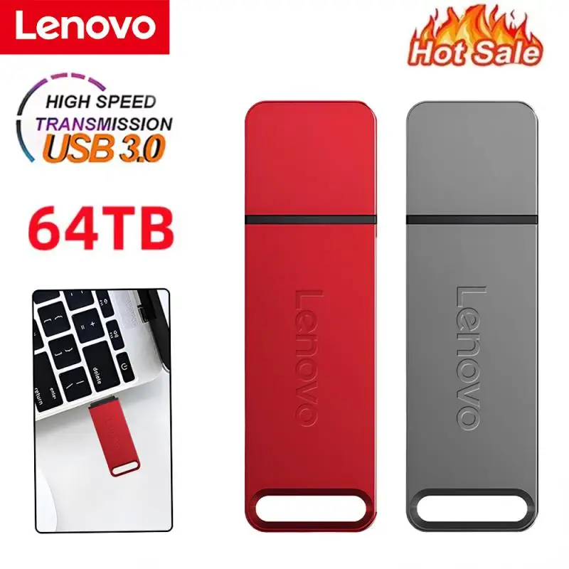 Lenovo 64TB USB 3,0 USB-Stick 8TB 4TB Hoch geschwindigkeit übertragung Metall tragbare SSD Pen drive Cle U Disk Flash-Laufwerk Memoria USB-Stick