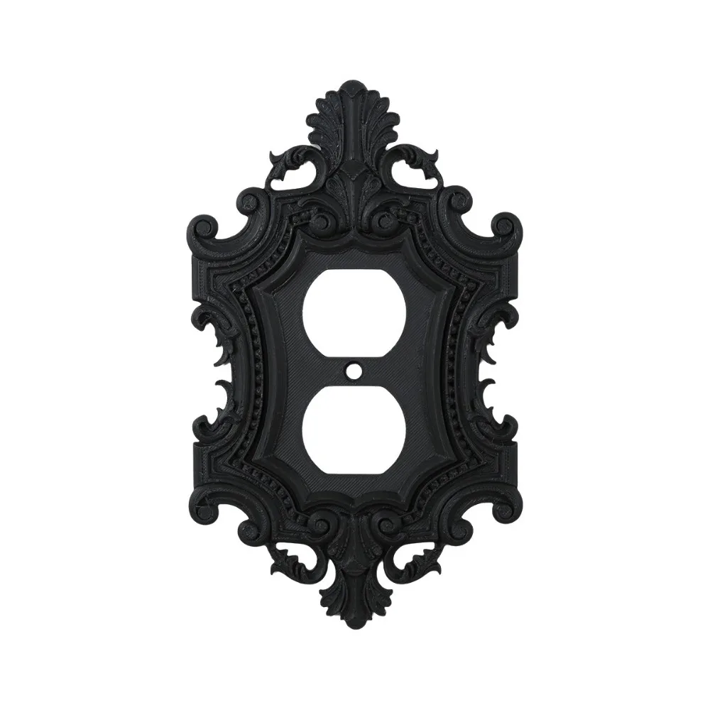 Plastic Switch Plate Cover Toggle Light Carved Vintage Light Switch Cover Duplex Outlet Gothic Outlet Wall Plate Living Room
