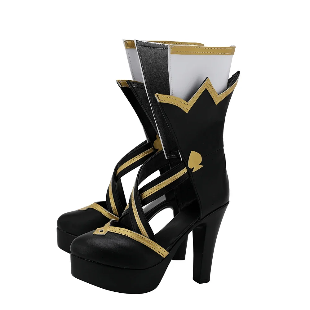 Sword Art Online ALO Asada Shino Cosplay Boots High Heel Black Sandals Custom Made (2)