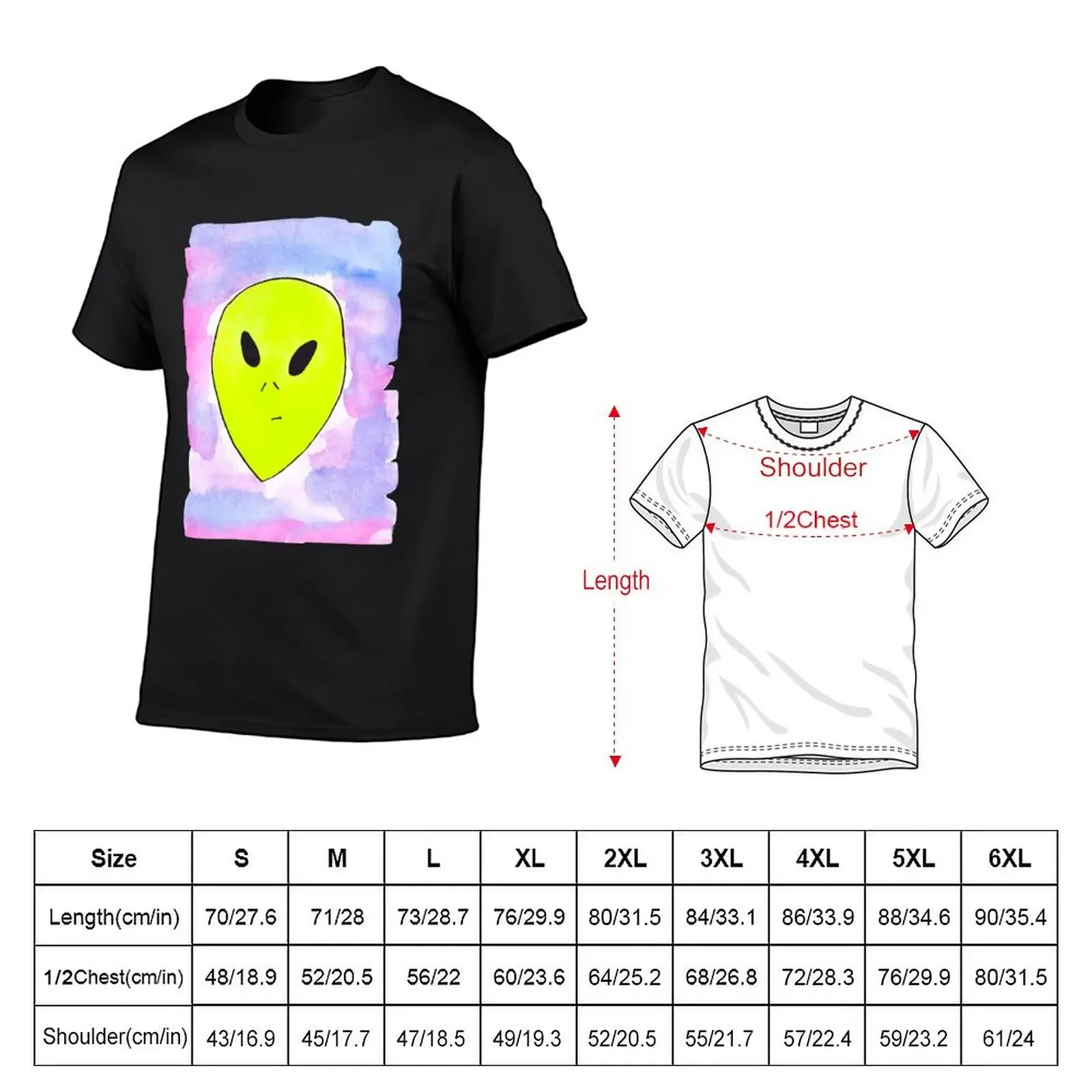 Judgmental Alien Watercolor T-Shirt quick drying sports fans hippie clothes funny t shirts for men