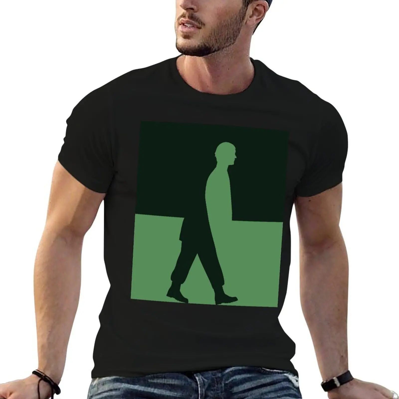Walking man T-Shirt funny meme t-shirts quick-drying big and tall t shirts for men