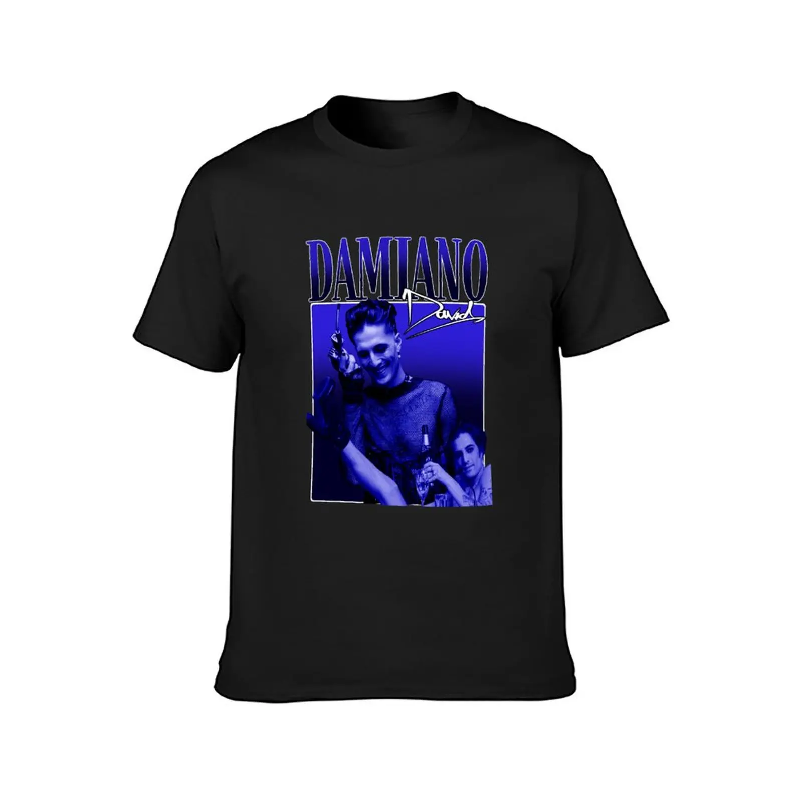 Damiano 90s style Blue T-Shirt shirts graphic tees heavyweights kawaii clothes quick-drying mens graphic t-shirts pack